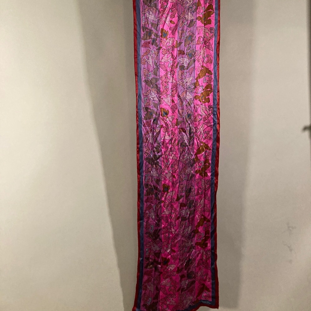 Vintage Christian Dior long Silk Scarf